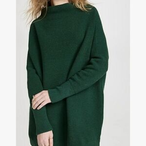 Free People Green Turtleneck Sweater